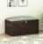 AAKROCRAFTS Solid Sheesham Wood Storage Bench for Living Room Bedroom Home Settee with Storage Wooden Bench with Cushion Seat (Walnut Finish)