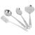 AXIOM Stainless Steel Kitchen Tools Set of 4 pcs Non-Stick Set of Ladle (Karchi), Solid Spoon (Chamcha), Skimmer (Jhara) & Slotted Turner/Spatula (Palta) for Cooking/Frying/Basting for Everyday Use