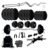 Amazon Brand – Symactive PVC 40 Kg Home Gym Set with Accessories & Gym Bag (40 Kg PVC Weight, 3 Ft Curl Rod, 14” Dumbbell Rods Pair, 4 Locks/Clippers, Skipping Rope, Gloves, Gripper, Bag)
