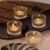 Mahganya Set of 6 Votive Glass Tealight Candle Holders – Christmas Decorations Items for Home D�cor Living Room Bedroom Dining Table (Clear)