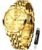 OLEVS Watch for Men Analog Quartz Dress Diamond Business Watches Two Tone Stainless Steel Waterproof Luminous Date Luxury Wrist Watch