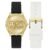 GUESS Silicone Analog Gold Dial Women’s Watch-U1403L1M, Band_Black