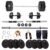 BULLAR Home Gym Set, 8kg to 20kg with 3 Straight Curl Rod and 2 Dumbbell Rods, Gym Combo, and Home Workout Equipments with PVC Weights Plates (10kg Set)