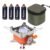 R.O.H.C. Portable Gas Stove � Square Butane Burner for Camping, Hiking & Outdoor Cooking | Stainless Steel Folding Furnace with Storage Bag & 4 Gas Canister | Lightweight & Compact for Backpacking