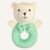 abracadabra Polyester Ring Rattle Toy For Newborns & Babies-Develops Sight, Sound & Motor Skills (0-24 Months, Bear Green, 14 X 11 X 7 Cm)