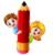 Omdecor Baby Boy and Girl Pencil Cartroon Wall Sticker for Kids Bedroom Decor Nursery Pre-School Size- 43Cm X 50