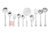 Parage Stainless Steel 10 Pieces Cooking Spoons Set, Contains Ladle, Turner, Strainer, Rice Spoon, Oval Spoon, Serving Spoon, Kitchen Cooking Essential Set for Home, 10 Pcs