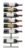 INDIAN DECOR 9 Bottle Wall Mount Rack for Home/Kitchen/Dining Room/Wine Cellar (Black)