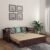 Ganpati Arts Sheesham Wood 3 Seater Italian Sofa Cum Bed with Side Pocket for Living Room Bedroom Wooden Bedroom Furniture for Home 1 Year Warranty (Walnut Finish)