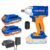WADFOW Cordless Impact Wrench, Brushless Motor, 300 Nm, Impact Wrench, 3300 bpm, LED Light, Forward & Reverse, Cordless torque wrench With 2 pcs Batteries, Socket, Hex