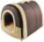 AMICA Igloo Dog House, Portable Cat Igloo Bed with Removable Cushion, 2 in 1 Washable Cozy Dog Igloo Bed Cat Cave, Foldable Non-Slip Warm for Pets Puppy Kitten Rabbit (Small)