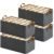 Wazdorf Collapsible Fabric Storage Cubes Organizer with Handles, Rectangle Storage Baskets for Clothing Fabric Storage Box with Handles Shelf Basket for Storage Clothes (Pack of 4)