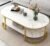CROWN ART SHOPPEE Metal Centre Tables For The Living Room, Side Tables And Coffee Tables: Small Apartment Home Furnishings; Contemporary Coffee Tables; Oval Sofa Tables; And Side Tables 2 Tier White