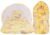 Babloo Baby Bed New Born Baby Bedding Set | Mosquito Net | Sleeping Bag | Mattress | Carry Bag | Essentials Combo | Cotton | Infants | Boys & Girls | Beds | Cot Mattresses (Yellow, 0-6 Months)