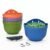 Eha Earth Friendly Metal Sling 10 inch Self Watering Hanging Planters for Balcony | Set of 4 Hanging Pots for Plants | Bamboo Based and UV Resistant | Gamla for Plants | Multicolor