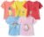 Amazon Brand – Jam & Honey Girl’s Baby- 100% Soft & Pure Cotton Short Sleeve Stylish Comfy Printed Regular Fit T-Shirts (Pack of 5)