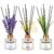 Soul & Scents Lavender, Vanilla and Lemongrass Reed Diffuser Glass Set|Free 6 Fiber Reed Sticks with Each|Toxin Free & Stress Relief|Room Freshener for Home, Bedroom|Combo Pack of 3-120ml Each