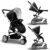 StarAndDaisy Baby Stroller For 0 To 3 Years Girl&Boy/Sleek And Stylish Pram For Kids With Stroage Basket&Wheel Brake(Black)